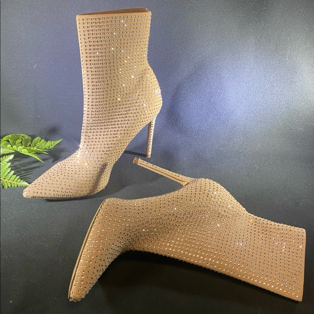 Steve Madden Vela-R Rhinestone pointed toe booties